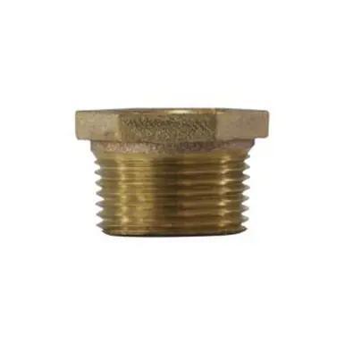 Midland Industries 44523 - Reducer Hex Bushing, 1-1/2" MPT x 1" FPT, Bronze