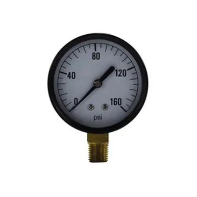 Midland Industries 80035 - Pneumatic Pressure Gauge, 2-1/2" Dial, 0 to 160 psi Measuring Range, 1/4"