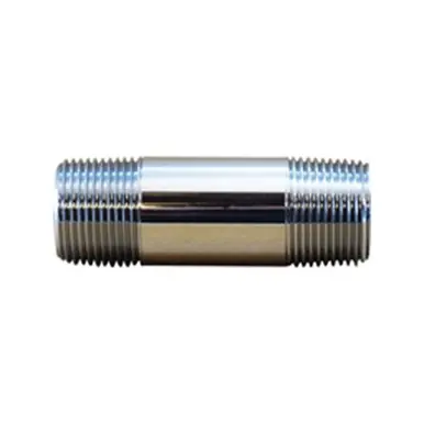 Midland Industries 41086 - Pipe Nipple, 3/4" MPT x 3/4" MPT, 4" Brass, Chrome-Plated
