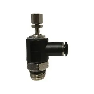 Midland Industries 20788C - Meter Out Right Angle Flow Control Valve, 3/8 x 3/8" Nominal, Push-In x