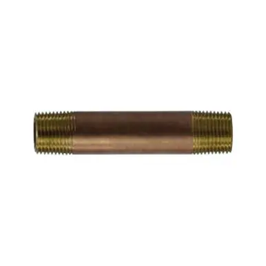Midland Industries 40044 - Seamless Pipe Nipple, 3/8" MPT x 3/8" MPT, 3" Brass