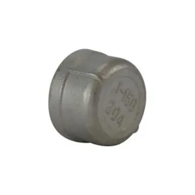 Midland Industries 62472 - Cap, 3/8" FPT, Stainless Steel, 150 lb