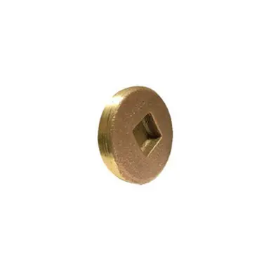 Midland Industries 970307 - Countersunk Cleanout Plug, 2" MIP, Brass