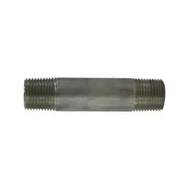 Midland Industries 48073 - Welded Pipe Nipple, 1/2" MPT x 1/2" MPT, 9" L, Stainless Steel, SCH 40
