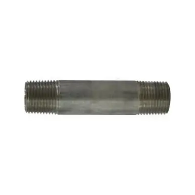 Midland Industries 48064 - Welded Pipe Nipple, 1/2" MPT x 1/2" MPT, 3" L, Stainless Steel, SCH 40