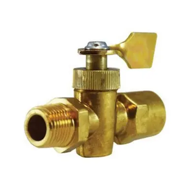 Midland Industries 46401 - O-Ring Sealed Solid Bottom Valve, 1/4 x 1/4" Nominal, FIP x MIP, 30 psi