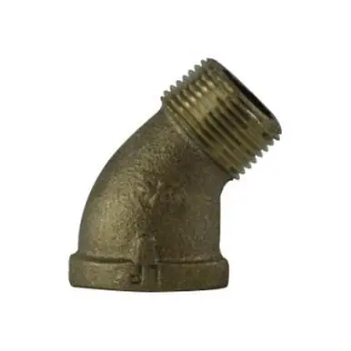 Midland Industries 44207LF - 45° Street Elbow, 1-1/2" MPT x 1-1/2" FPT, Bronze
