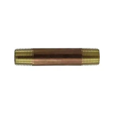Midland Industries 40078 - Seamless Pipe Nipple, 1/2" MPT x 1/2" MPT, 18" Brass