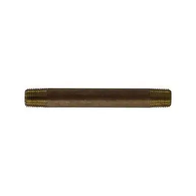 Midland Industries 40009 - Seamless Pipe Nipple, 1/8" MPT x 1/8" MPT, 5" Brass