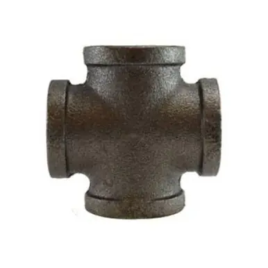Midland Industries 65394 - Cross, 3/4" FPT x 3/4" FPT x 3/4" FPT x 3/4" FPT, Iron, Black