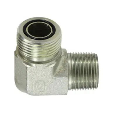 Midland Industries FS25011212 - 90° Elbow, 1-3/8" Male ORFS x 3/4" MIP, Steel
