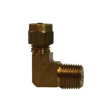 Midland Industries 25220 - 90° Elbow, 1/8" Split Sleeve x 1/8" MIP, Brass
