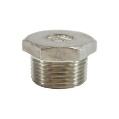 Midland Industries 62634 - Cored Hex Head Plug, 3/4" MPT, Stainless Steel, 150 lb