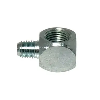 Midland Industries 36372 - 90° Elbow, 90 deg, 1/8-27 x 1/4-18 Thread, NPTF x NPTF Thread, 9/16" Hex,
