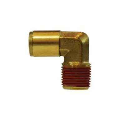 Midland Industries 20069 - 90° Fixed Elbow, 1/4" Tube OD x 1/4" Male NPTF, Brass