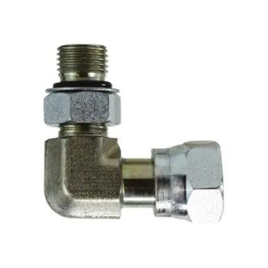 Midland Industries FS680944 - 90° Swivel Elbow, 7/16" Male ORB x 9/16" Female ORFS, Steel
