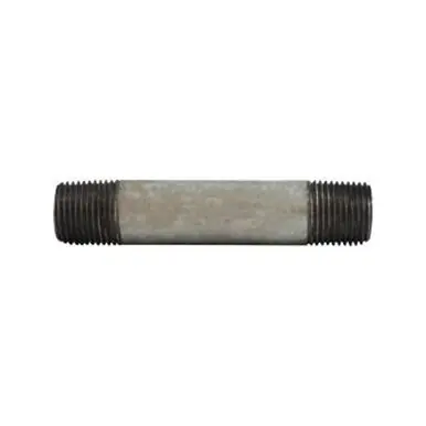 Midland Industries 56055 - Welded Pipe Nipple, 3/8" MPT x 3/8" MPT, 11" L, Steel, Galvanized, SCH 40
