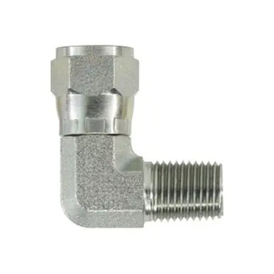 Midland Industries 650188 - 90° Swivel Nut Elbow, 1/2" JIC x 1/2" MIP, Steel