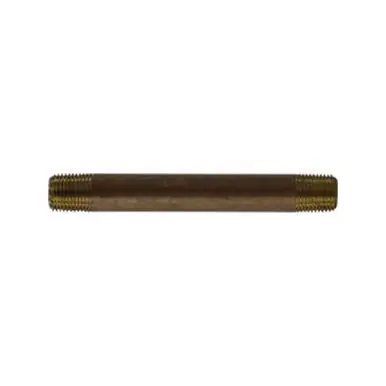 Midland Industries 40010 - Seamless Pipe Nipple, 1/8" MPT x 1/8" MPT, 5-1/2", Brass