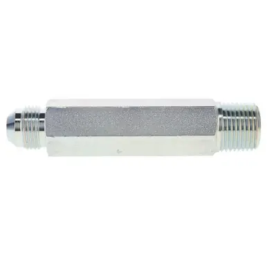 Midland Industries 2404-LL-04-04 - Extra Long Straight Connector, 1/4" Male 37° JIC Flared x 1/4"
