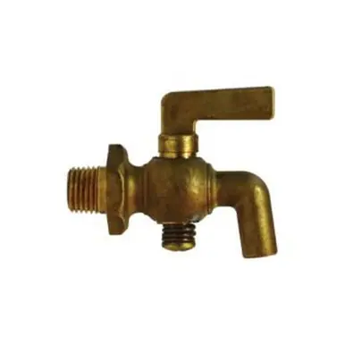 Midland Industries 46335 - Air Cock, 1/8" Nominal, MIP x Bibb Nose, Lever, Hex, Brass Body