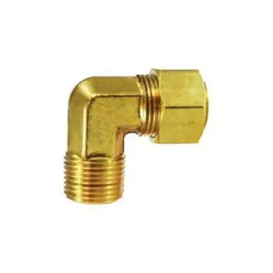 Midland Industries 26238 - 90° Elbow w/ 26007 Captive Sleeve Nut, 1/2" Compression x 1/2" NPT(M)F,