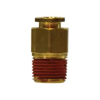 Midland Industries 20045 - Straight Connector, 1/8" Tube OD x 1/16" Male NPTF, Brass