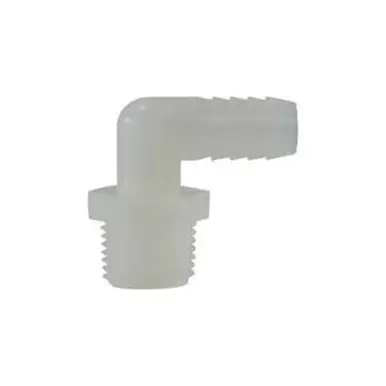 Midland Industries 33316W - 90° Elbow, 1" Hose Barbed x 1" MIP, Nylon