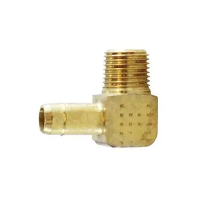 Midland Industries 21113 - 90° Elbow, 1/4" Barbed x 1/8" MIP, Brass