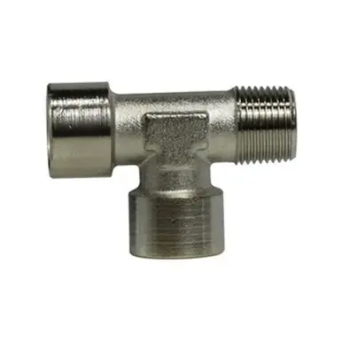 Midland Industries 28948 - Run Tee, 1/4" Male BSPP x 1/4" Male BSPP x 1/4" Male BSPP, Brass,