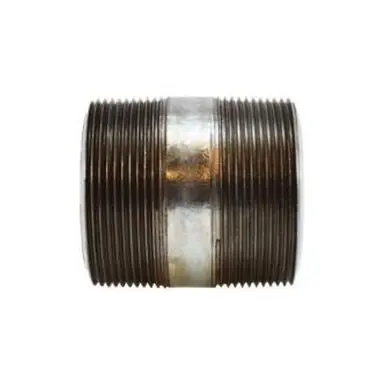 Midland Industries 58168 - Pipe Nipple, 2" MPT x 2" MPT, 6" L, Steel, Galvanized, SCH 80 Schedule