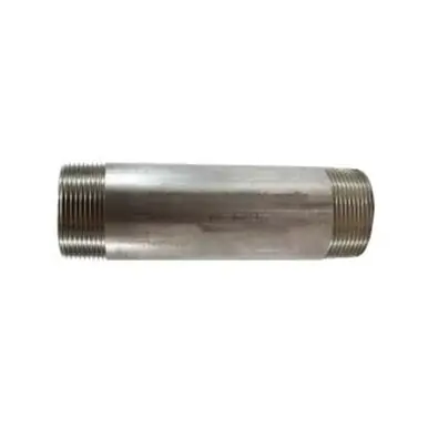 Midland Industries 48155 - Welded Pipe Nipple, 1-1/2" MPT x 1-1/2" MPT, 12" L, Stainless Steel, SCH
