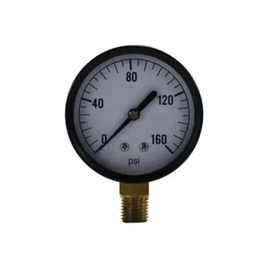 Midland Industries 80034 - Pneumatic Pressure Gauge, 2-1/2" Dial, 0 to 100 psi Measuring Range, 1/4"