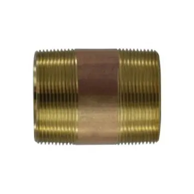 Midland Industries 40160 - Seamless Nipple, 2" MPT x 2" MPT, 2" Brass