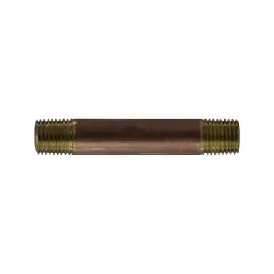 Midland Industries 42022 - Nipple, 1/4" MPT x 1/4" MPT, 2" Brass