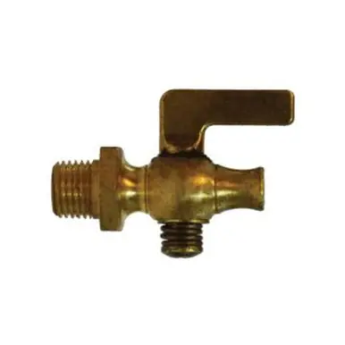 Midland Industries 46316 - Air Cock, 1/4" Nominal, MIP x Straight Nose, Lever, Hex, Brass Body
