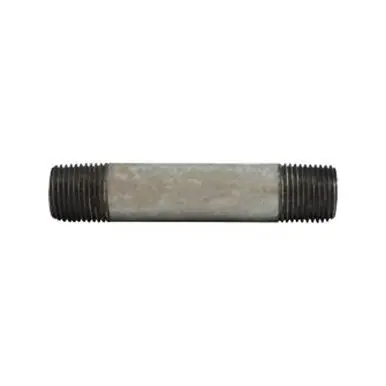 Midland Industries 56062 - Welded Pipe Nipple, 1/2" MPT x 1/2" MPT, 2" L, Steel, Galvanized, SCH 40