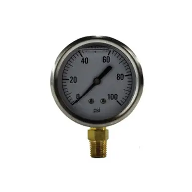 Midland Industries 80067 - Pneumatic Pressure Gauge, 2-1/2" Dial, 0 to 300 psi Measuring Range,