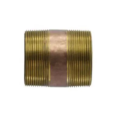 Midland Industries 42203 - Nipple, 3" MPT x 3" MPT, 4" Brass