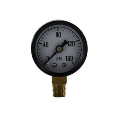 Midland Industries 80501 - Pneumatic Pressure Gauge, 1-1/2" Dial, 0 to 15 psi Measuring Range, 1/8"