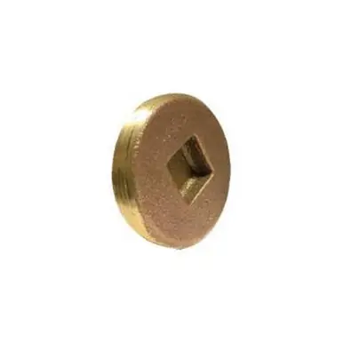 Midland Industries 970309 - Countersunk Head Cleanout Plug, 3" MPT, Brass