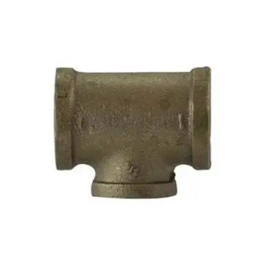 Midland Industries 44273LF - Reducing Tee, 3/8" FPT x 3/8" FPT x 1/4" FPT, Bronze