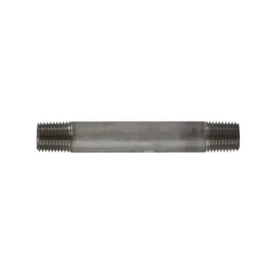 Midland Industries 48032 - Welded Pipe Nipple, 1/4" MPT x 1/4" MPT, 8" L, Stainless Steel, SCH 40