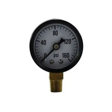 Midland Industries 80502 - Pneumatic Pressure Gauge, 1-1/2" Dial, 0 to 30 psi Measuring Range, 1/8"
