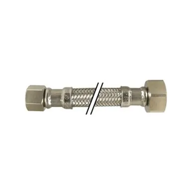 Midland Industries 922112 - Lavatory Connector, 12" L, Stainless Steel, Heavy Duty Brass Inserts