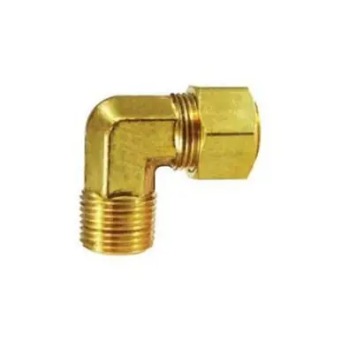Midland Industries 26232 - 90° Elbow w/ 26005 Captive Sleeve Nut, 1/8" Compression x 1/8" NPT(M)F,