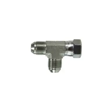 Midland Industries 66024 - Swivel Run Tee, 1/4" MJIC x 1/4" FJIC x 1/4" MJIC, Steel