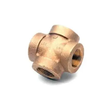 Midland Industries 43393 - Cross, 1/2" FPT x 1/2" FPT x 1/2" FPT x 1/2" FPT, Bronze