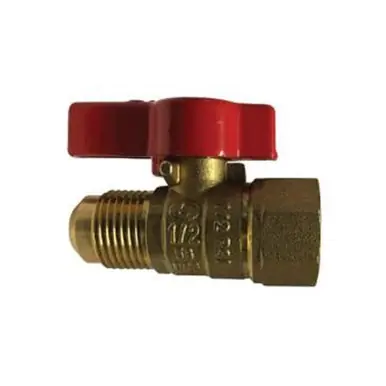 Midland Industries 943331 - Gas Ball Valve, 3/8 x 1/2" Nominal, Flared x FIP, 125 psi Pressure,