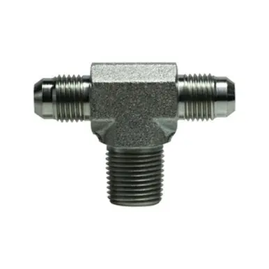 Midland Industries 260142 - Branch Tee, 1/4" MJIC x 1/4" MJIC x 1/8" MPT, Steel